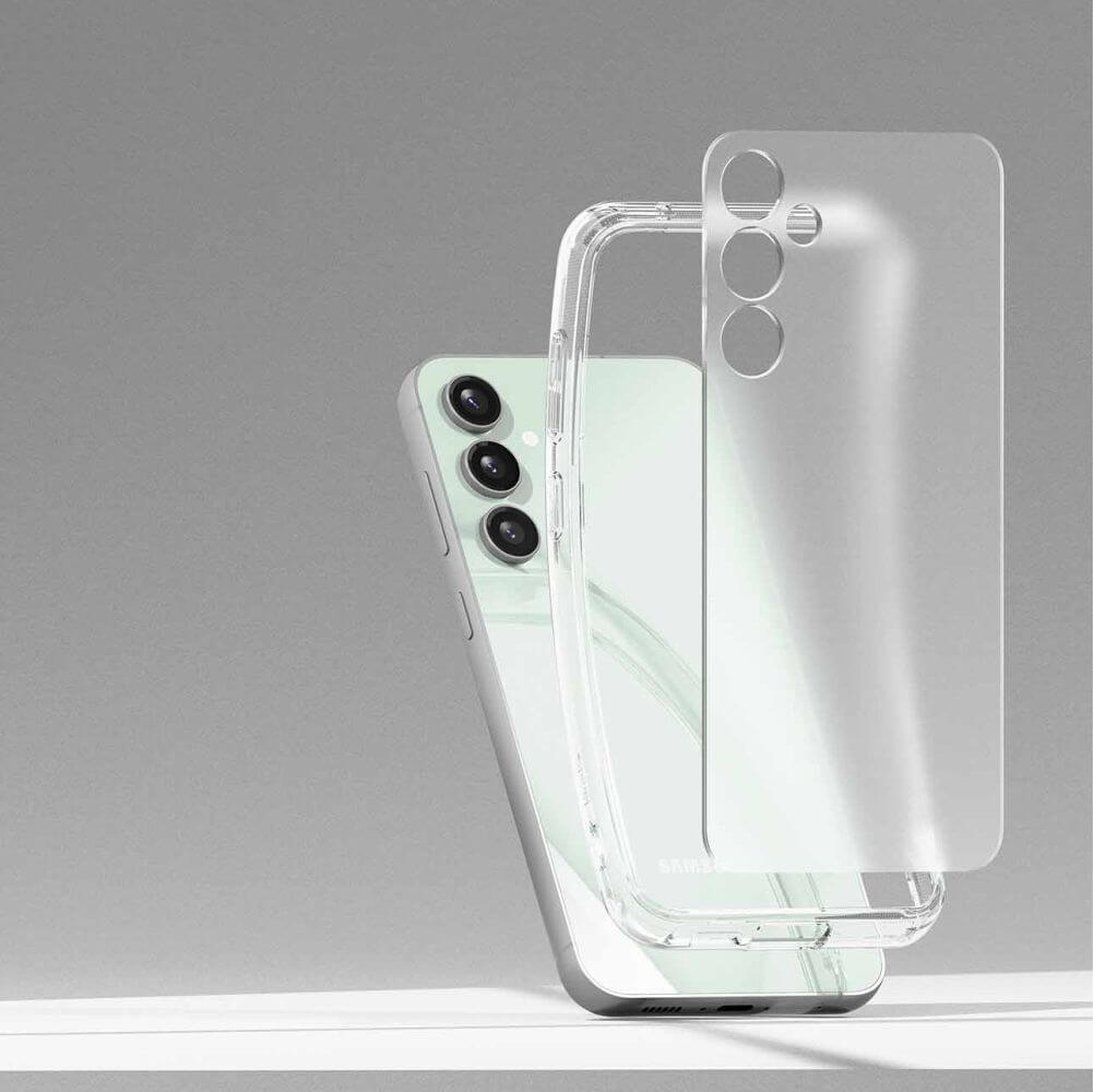 Противоударен Хибриден Калъф за Samsung S23 FE, Ringke Fusion Matte Case, Прозрачен (7)