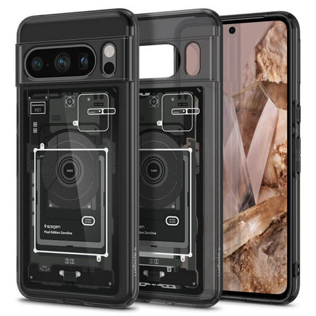 Хибриден Калъф за Google Pixel 8 Pro, Spigen Zero One Ultra Hybrid Case, Черен
