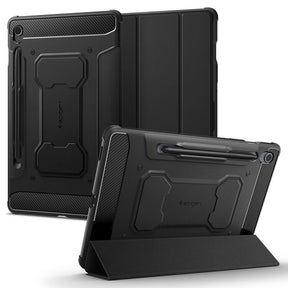 Противоударен Калъф за Samsung Tab S10 Lite/ S9 FE, Spigen Rugged Armor Pro Case, Черен