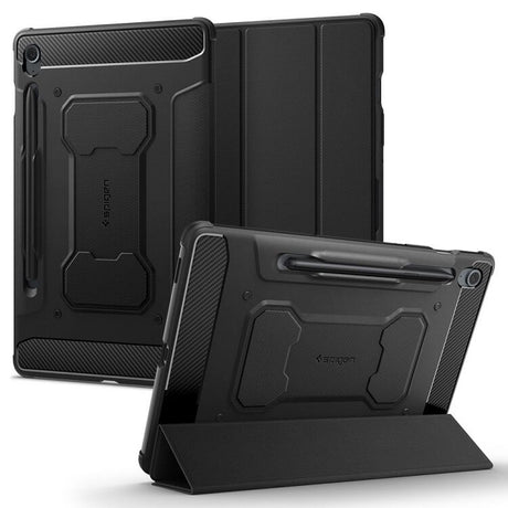 Противоударен Калъф за Samsung Tab S10 Lite/ S9 FE, Spigen Rugged Armor Pro Case, Черен