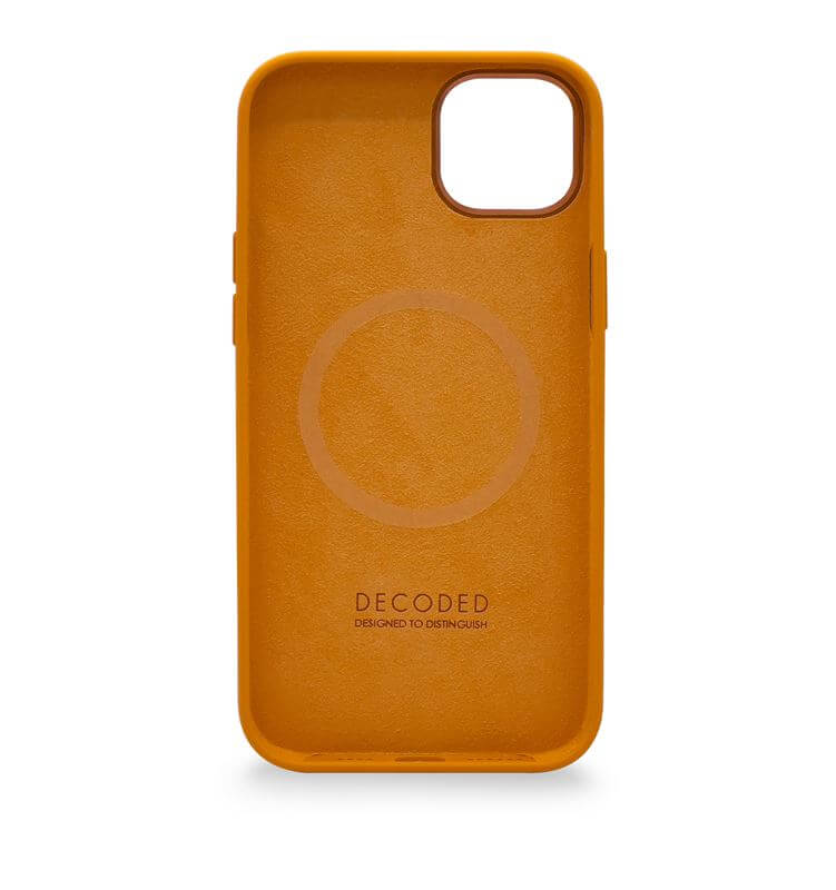 Magsafe Калъф за iPhone 14, Decoded Silicone Case, Жълт (6)