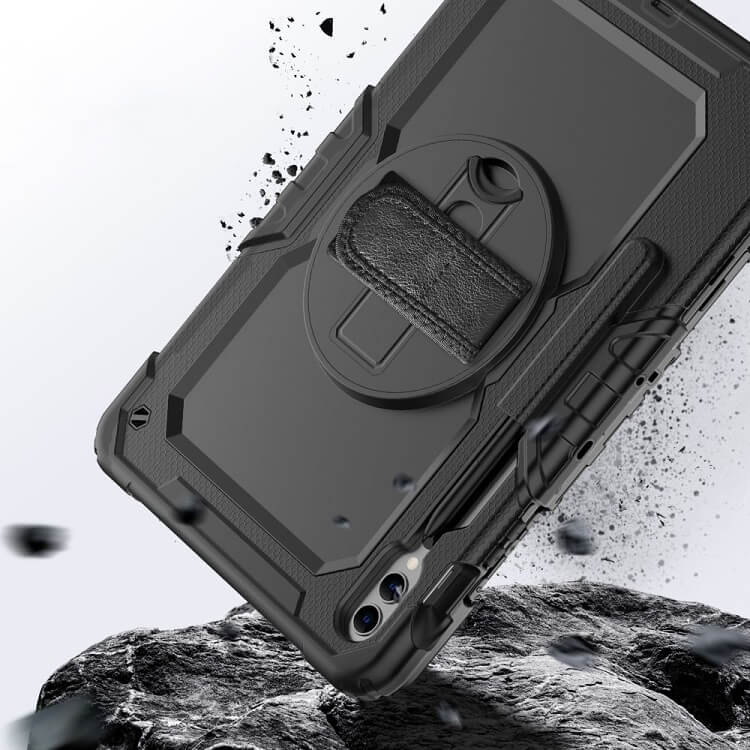 Калъф с Дръжка за Samsung Tab S10 Lite/ S10 FE/ S9 FE/ S9, Tech-Protect Solid360 Case, Черен (5)