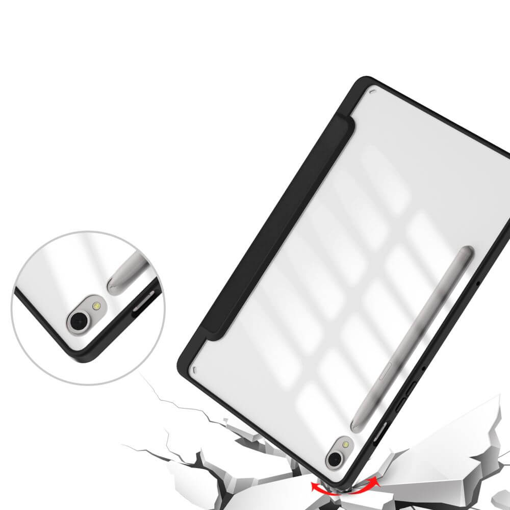Калъф за Samsung Tab S9 FE Plus, Tech-Protect Trifold Slim Hybrid Case, Черен (6)