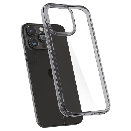 Противоударен Калъф за iPhone 15 Pro, Spigen Ultra Hybrid Case, Сив (4)