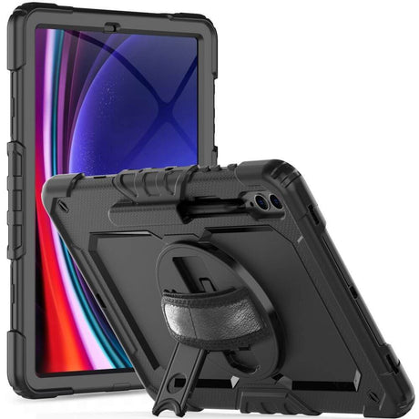Калъф с Дръжка за Samsung Tab S9 FE Plus, Tech-Protect Solid360 Case, Черен