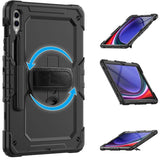 Калъф с Дръжка за Samsung Tab S9 FE Plus, Tech-Protect Solid360 Case, Черен (7)