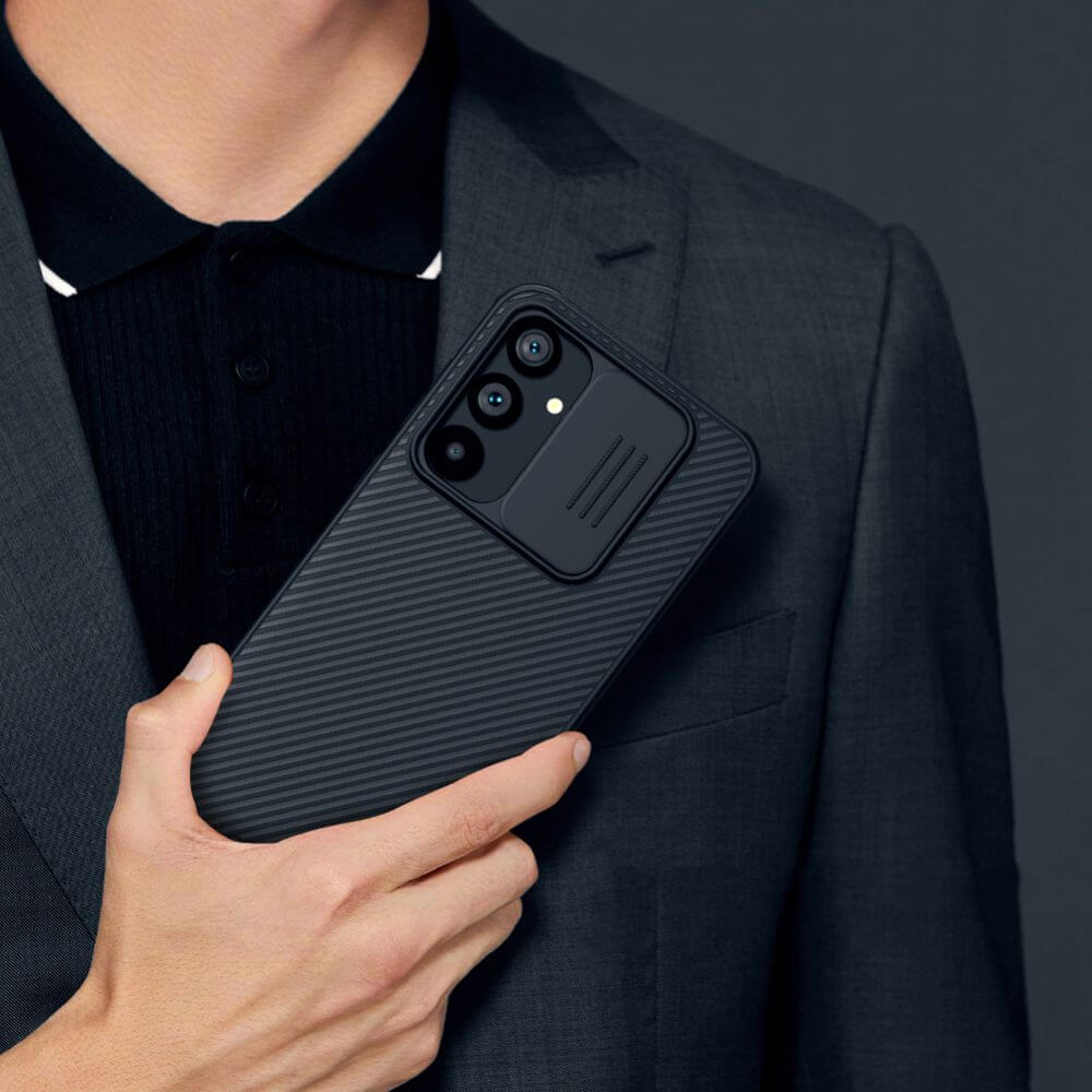 Калъф с Плъзгач за Камера за Samsung S23 FE, Nillkin CamShield Case, Черен (6)