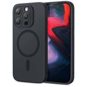 Magsafe Силиконов Калъф за iPhone 15 Pro Max, ESR Cloud Magnetic Case, Черен