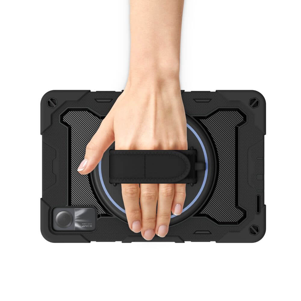 Калъф с Дръжка за Xiaomi Redmi Pad SE 11, Tech-Protect Solid360 Case, Черен (2)