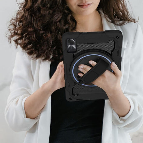 Калъф с Дръжка за Xiaomi Redmi Pad SE 11, Tech-Protect Solid360 Case, Черен (5)