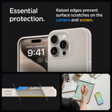 Противоударен Калъф за iPhone 15 Pro Max, Spigen Ultra Hybrid Case, Титаниев (5)