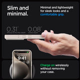 Противоударен Калъф за iPhone 15 Pro, Spigen Ultra Hybrid Case, Титаниев (6)