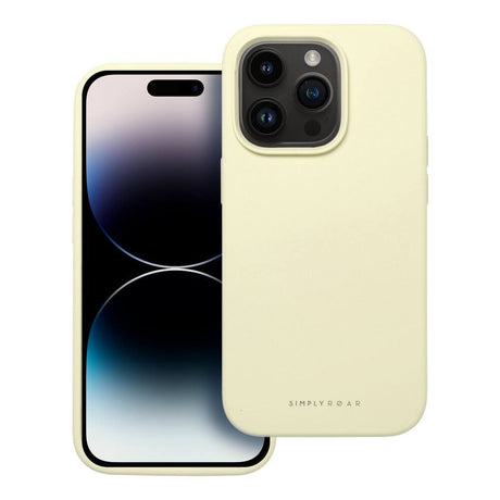 Силиконов Калъф за iPhone 14 Pro, Roar Cloud-Skin Case, Жълт