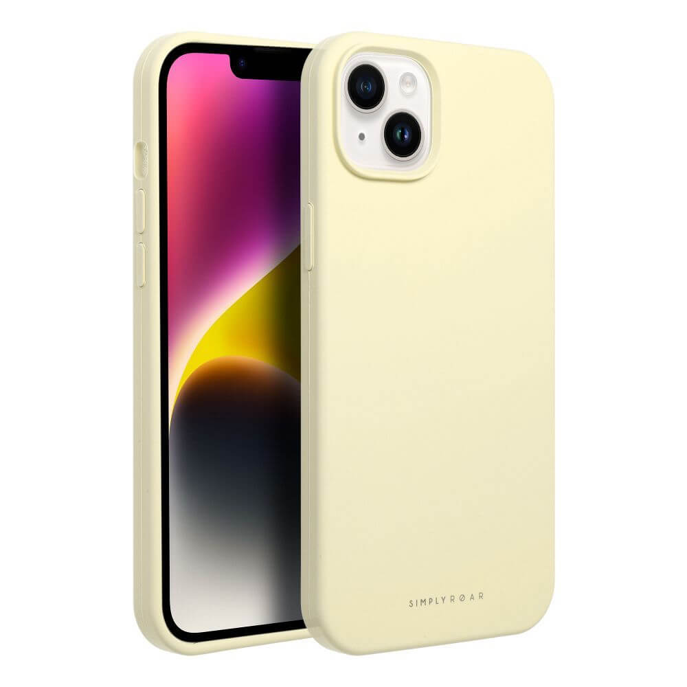 Силиконов Калъф за iPhone 14 Plus, Roar Cloud-Skin Case, Жълт (2)