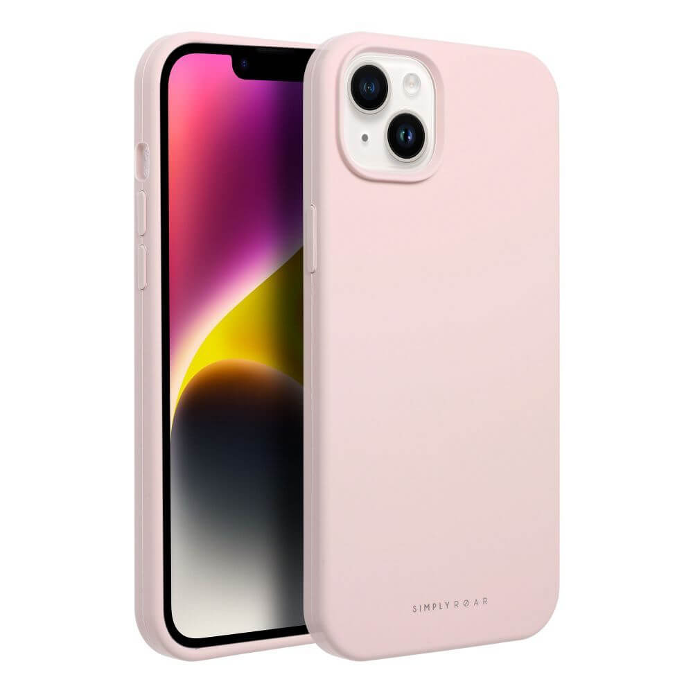 Силиконов Калъф за iPhone 14 Plus, Roar Cloud-Skin Case, Розов (2)
