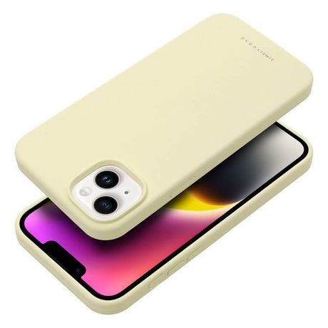 Силиконов Калъф за iPhone 14, Roar Cloud-Skin Case, Жълт (3)