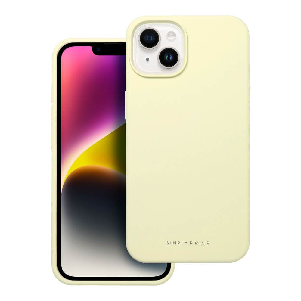 Силиконов Калъф за iPhone 14 Plus, Roar Cloud-Skin Case, Жълт