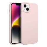 Силиконов Калъф за iPhone 14, Roar Cloud-Skin Case, Розов (2)