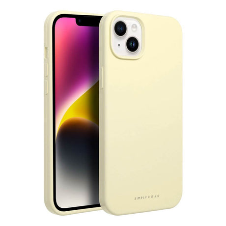 Силиконов Калъф за iPhone 14, Roar Cloud-Skin Case, Жълт (2)