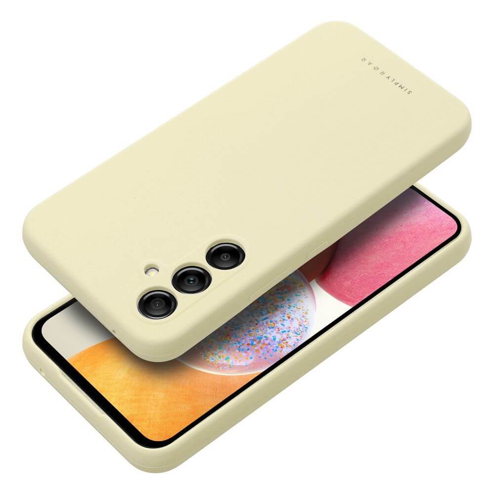 Силиконов Калъф за Samsung A14, Roar Cloud-Skin Case, Жълт (3)