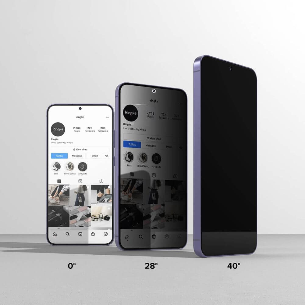 Затъмняващ Протектор за Samsung S24, Ringke Privacy Easy Slide Glass 2бр., Черен (2)