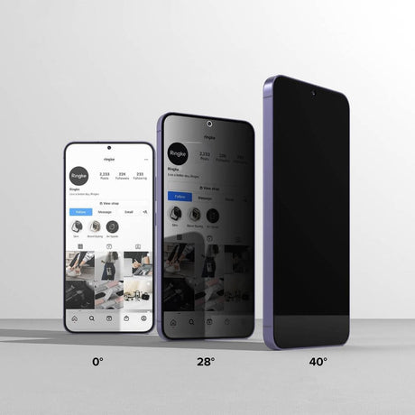 Затъмняващ Протектор за Samsung S24, Ringke Privacy Easy Slide Glass 2бр., Черен (2)