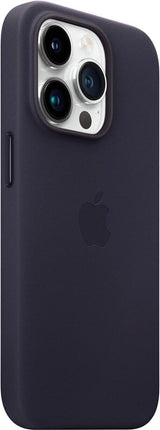 Оригинален Кожен Калъф за iPhone 14 Pro Max, Leather Magsafe Case MPPP3ZM/A, Тъмно Лилав (5)
