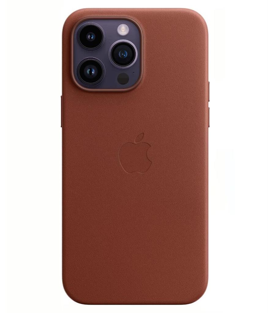 Оригинален Кожен Калъф за iPhone 14 Pro Max, Leather Magsafe Case MPPQ3ZM/A, Кафяв (2)