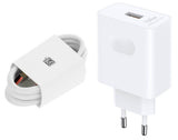 Оригинално Зарядно с Кабел, Honor 100W Super Charger 220v, Бял (4)
