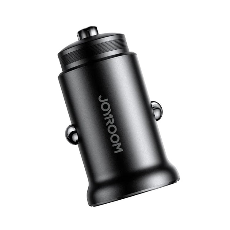 Двойно Зарядно за Кола USB-C/A, Joyroom 30W Mini Metal Car Charger PD-QC3.0, Черен (4)