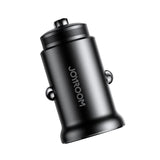 Двойно Зарядно за Кола USB-C/A, Joyroom 30W Mini Metal Car Charger PD-QC3.0, Черен (4)