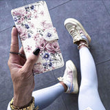 Кожен Калъф с Джобове за Xiaomi Redmi Note 13 Pro 5G, Tech-Protect Wallet Blossom Flower Book Case, Розов (5)