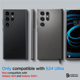 Противоударен Силиконов Калъф за Samsung S24 Ultra, Spigen Liquid Air Case, Сив (7)