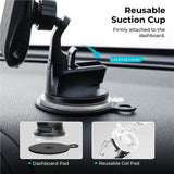 Безжично Зарядно за Кола с Magsafe, Pitaka MagEZ Car Mount Pro Suction Cup 15W, Черен (5)