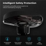 Безжично Зарядно за Кола с Magsafe, Pitaka MagEZ Car Mount Pro Suction Cup 15W, Черен (4)