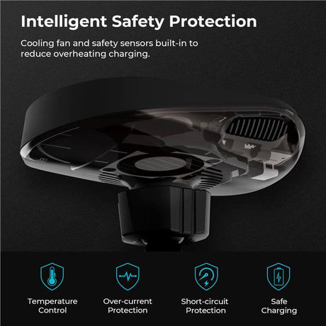 Безжично Зарядно за Кола с Magsafe, Pitaka MagEZ Car Mount Pro Suction Cup 15W, Черен (4)