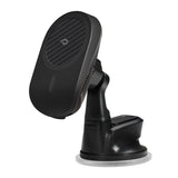 Безжично Зарядно за Кола с Magsafe, Pitaka MagEZ Car Mount Pro Suction Cup 15W, Черен