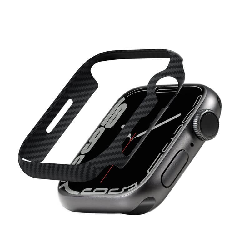 Карбонов Калъф за Apple Watch 45mm, Pitaka Air Case, Черен
