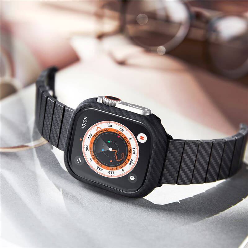 Карбонов Калъф за Apple Watch Ultra 49mm, Pitaka Air Case, Черен (5)