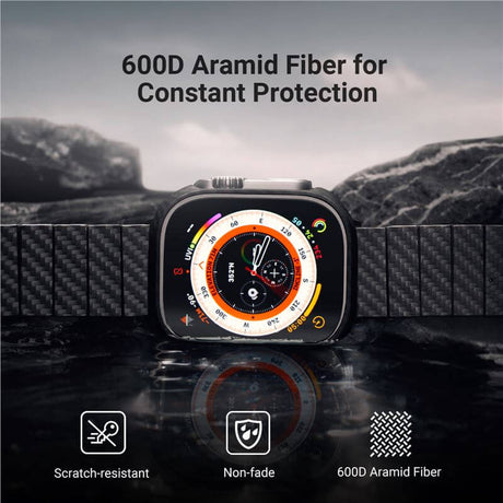 Карбонов Калъф за Apple Watch Ultra 49mm, Pitaka Air Case, Черен (8)