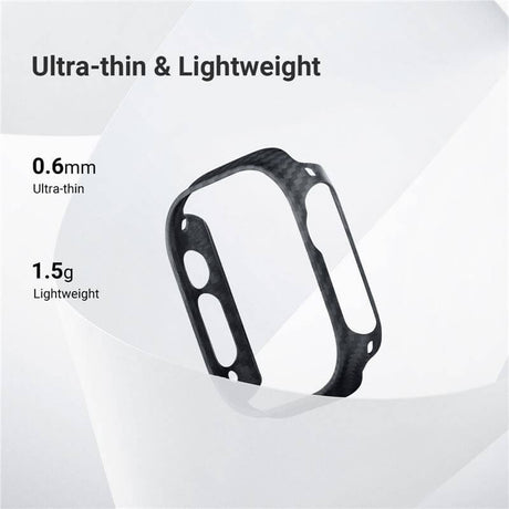 Карбонов Калъф за Apple Watch Ultra 49mm, Pitaka Air Case, Черен (9)