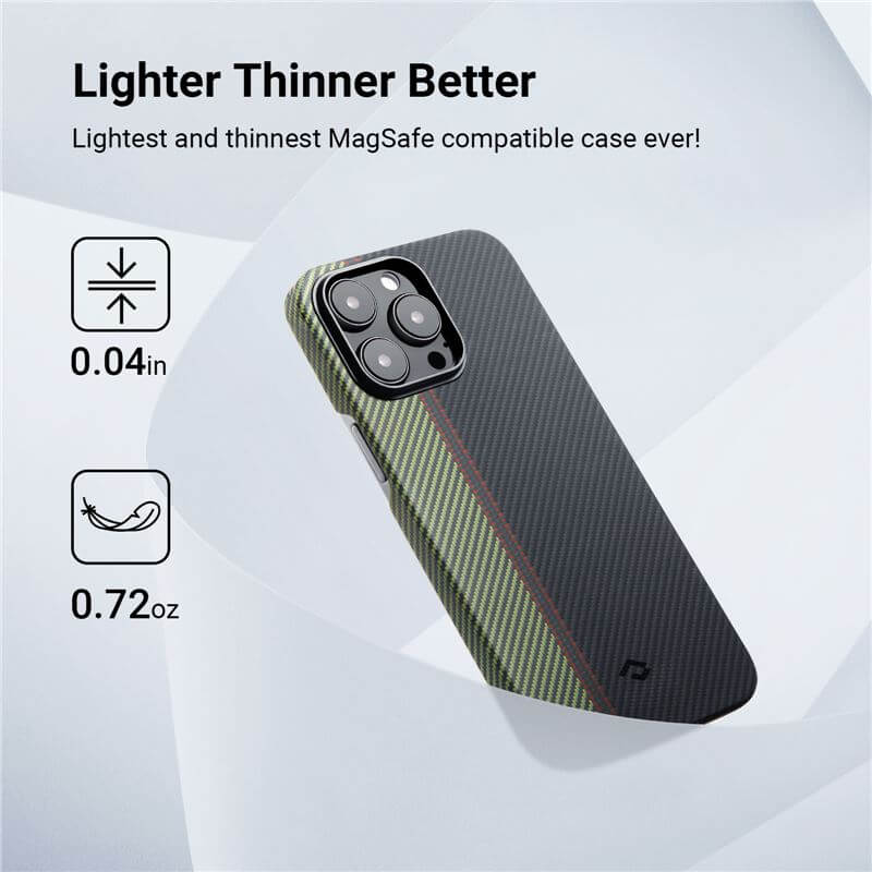 Magsafe Тънък Калъф за iPhone 14 Pro Max, Pitaka MagEZ 3 Overture Case, Черен (2)