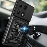 Калъф с Предпазител за Камера и Стойка за Xiaomi Redmi Note 13 4G, Tech-Protect Kickstand Pro Case, Черен (4)