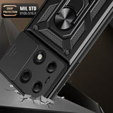 Калъф с Предпазител за Камера и Стойка за Xiaomi Redmi Note 13 4G, Tech-Protect Kickstand Pro Case, Черен (3)