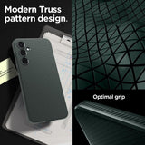 Противоударен Силиконов Калъф за Samsung A35, Spigen Liquid Air Case, Зелен (8)