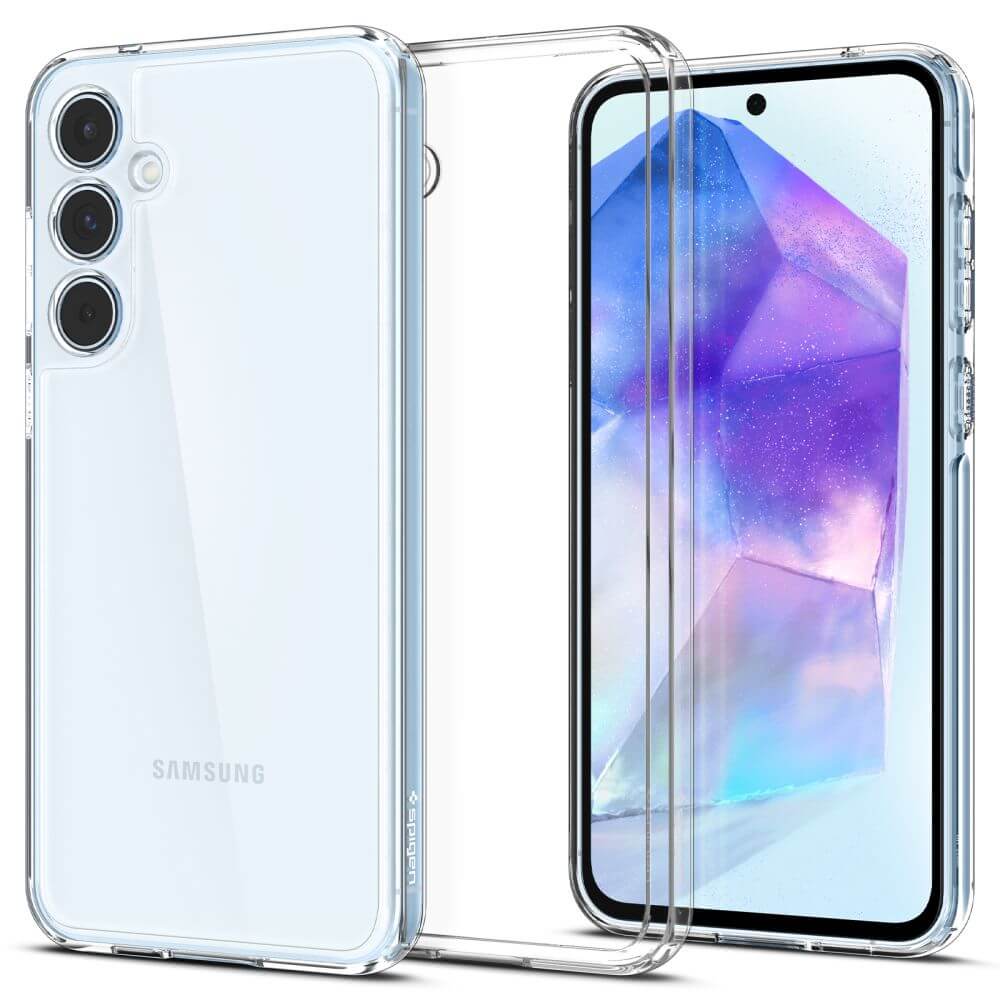 Противоударен Калъф за Samsung A55, Spigen Ultra Hybrid Case, Прозрачен