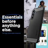 Противоударен Силиконов Калъф за Samsung A55, Spigen Rugged Armor Case, Черен (10)