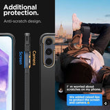Противоударен Силиконов Калъф за Samsung A55, Spigen Rugged Armor Case, Черен (12)
