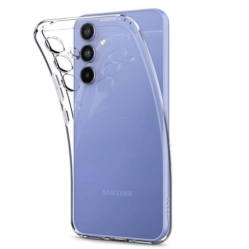 Противоударен Силиконов Калъф за Samsung A55, Spigen Liquid Crystal Case, Прозрачен (4)