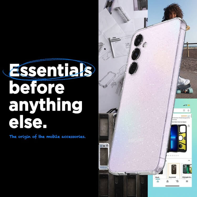 Блестящ Калъф за Samsung A55, Spigen Liquid Crystal Glitter Quartz Case, Прозрачен (6)
